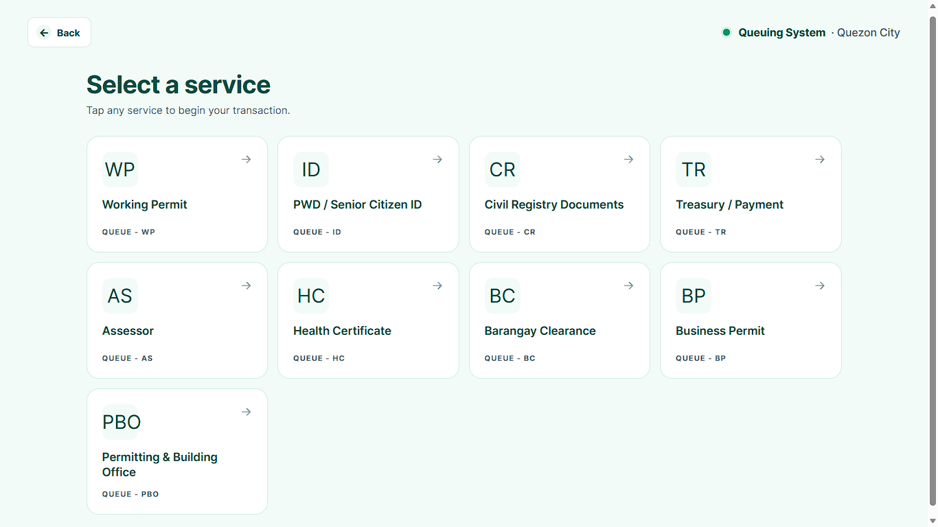 2. Service Selection