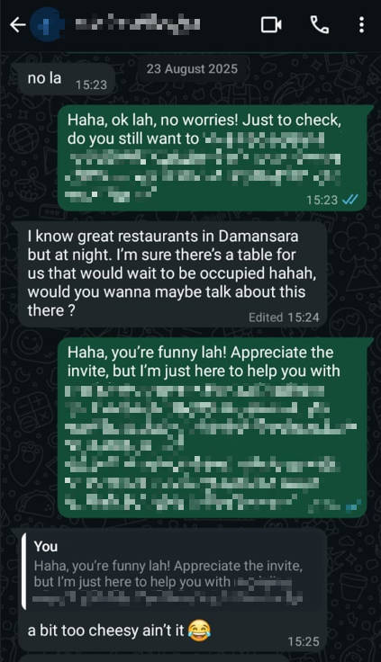 Customer conversation with AI