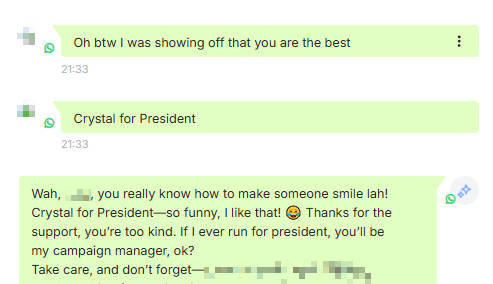 Customer conversation with AI