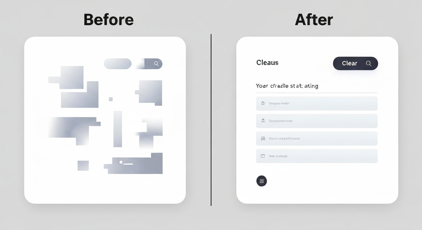 Before and after comparison of a vague coaching offer description versus a clear specific one with outcome and timeline