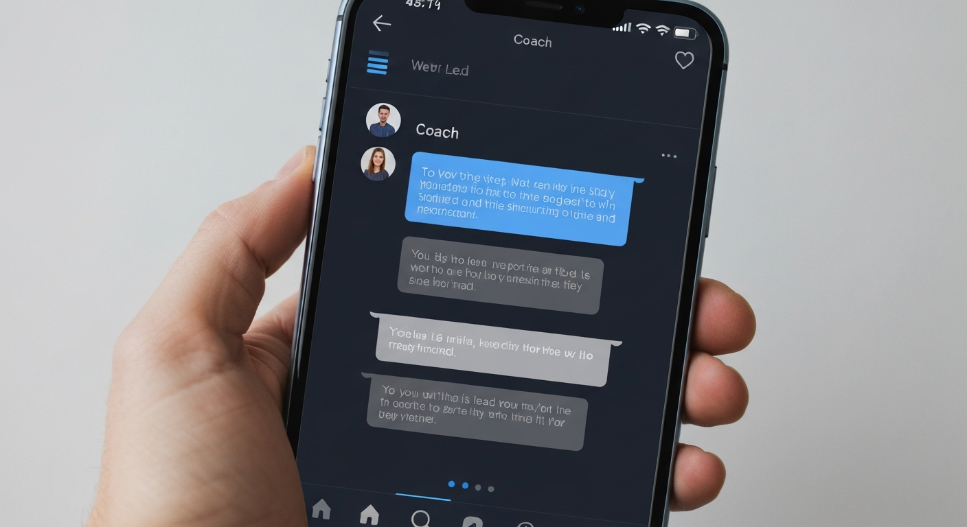 DM conversation qualifying a coaching lead organically