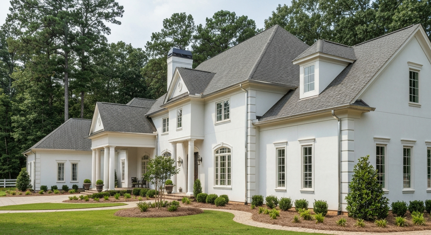 Real residential roof replacement project completed by our expert roofing contractors in Milton, GA