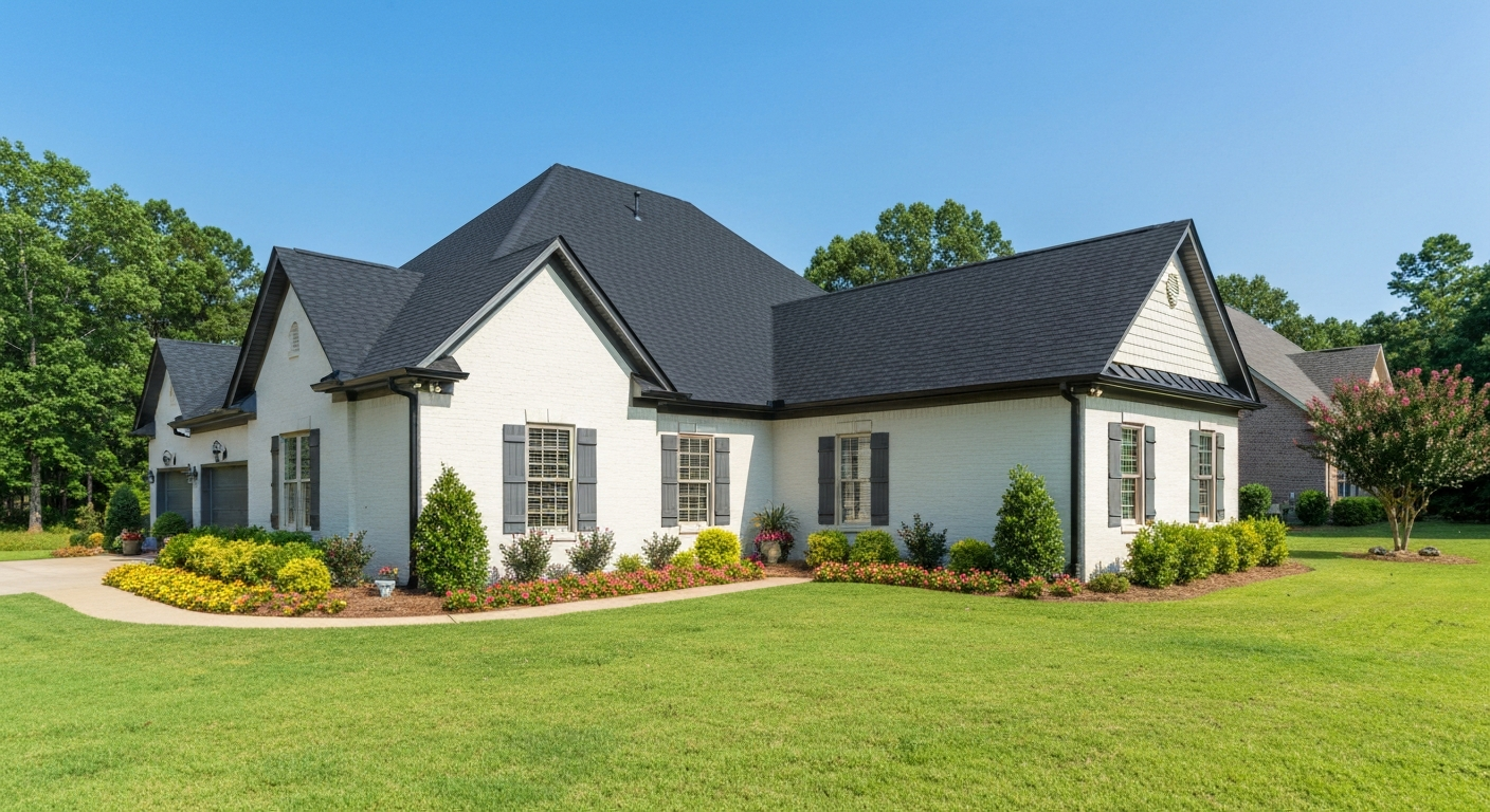 Real residential roof replacement project completed by our expert roofing contractors in Smyrna, GA Real residential roof replacement project completed by our expert roofing contractors in Smyrna, GA