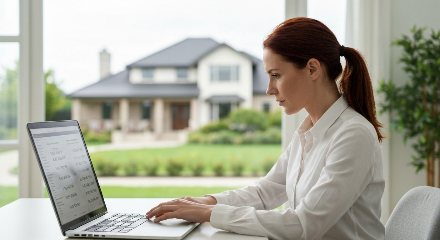 Buyer reviewing mortgage numbers
