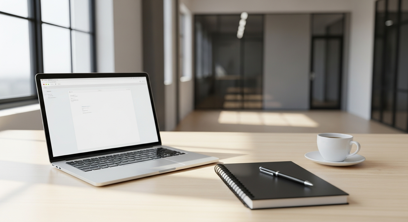Organized professional workspace
