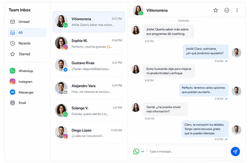 Inbox unificado