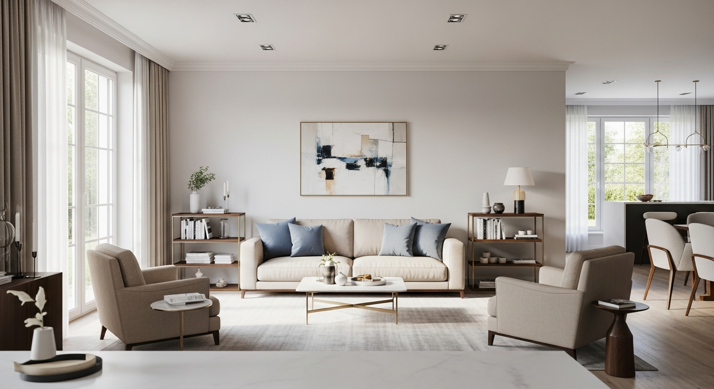 Professional House Cleaning Services Near Me | Purity Cleaning Services Rochester NY Bright living room professionally cleaned by Purity Cleaning Services - House cleaning services near me