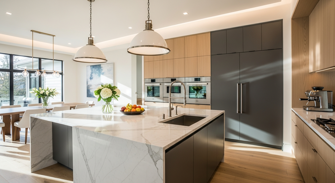Beautiful modern kitchen interior
