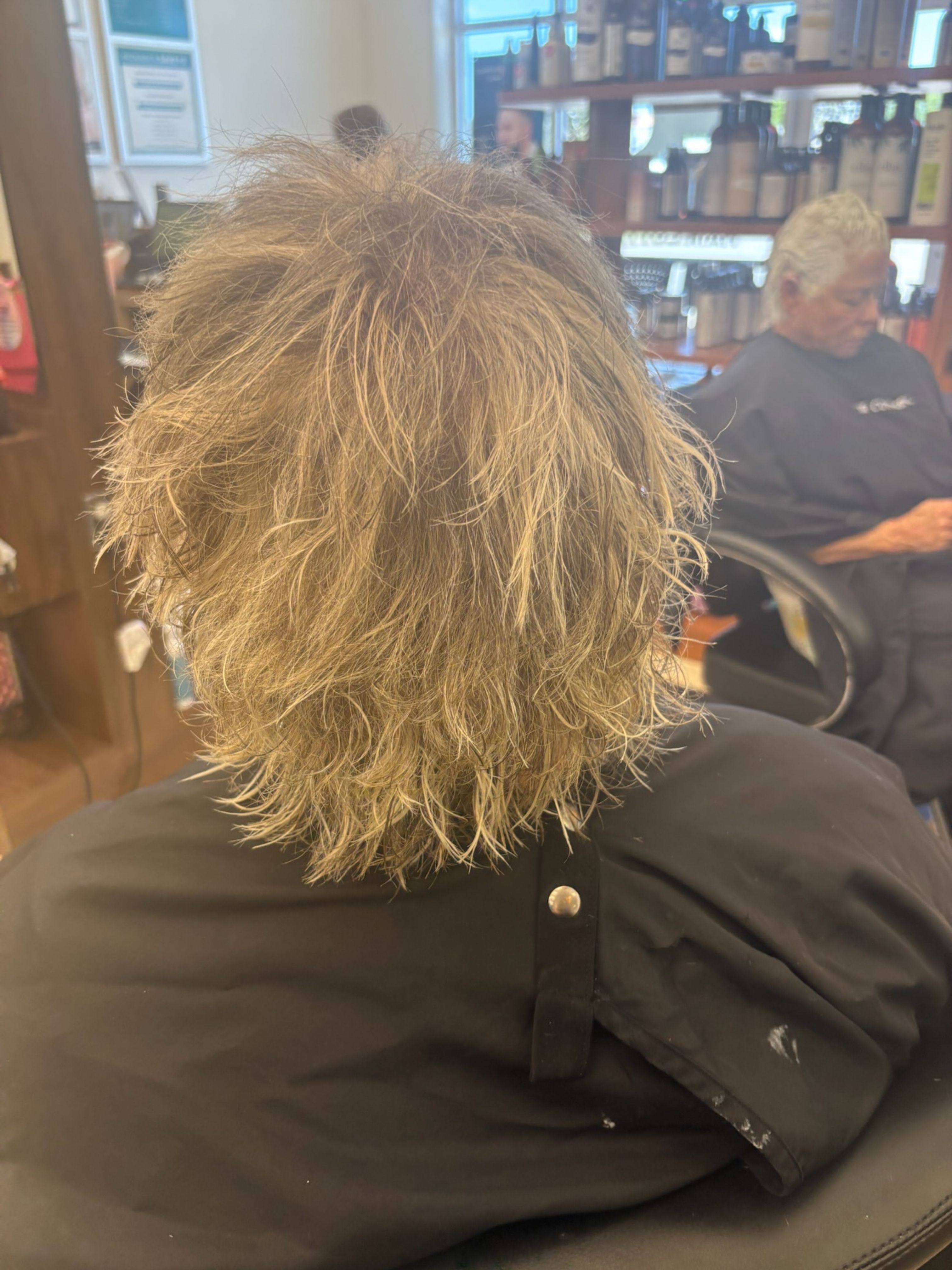 Before creamy blonde toning