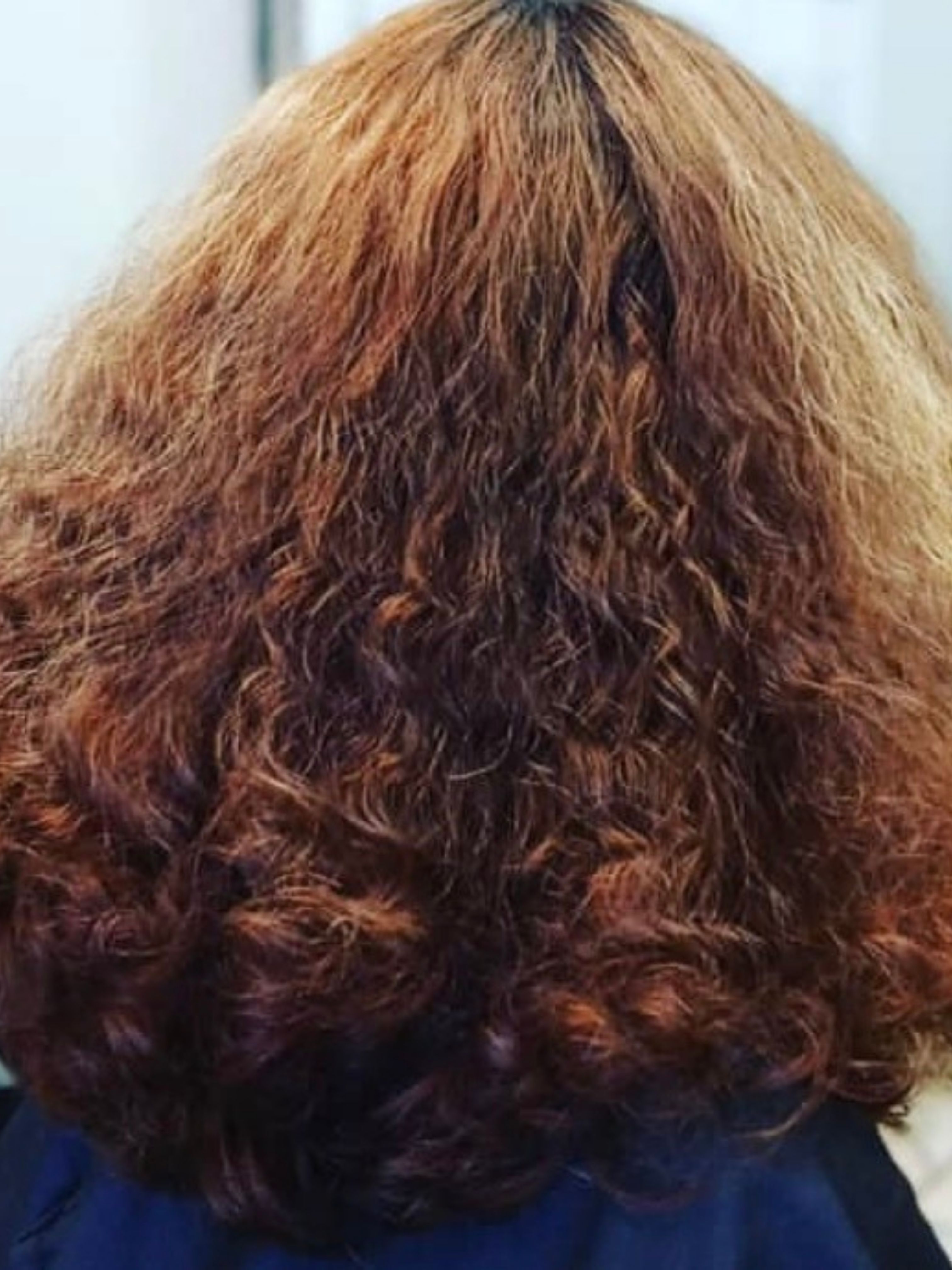 Before: Unstructured curly hair