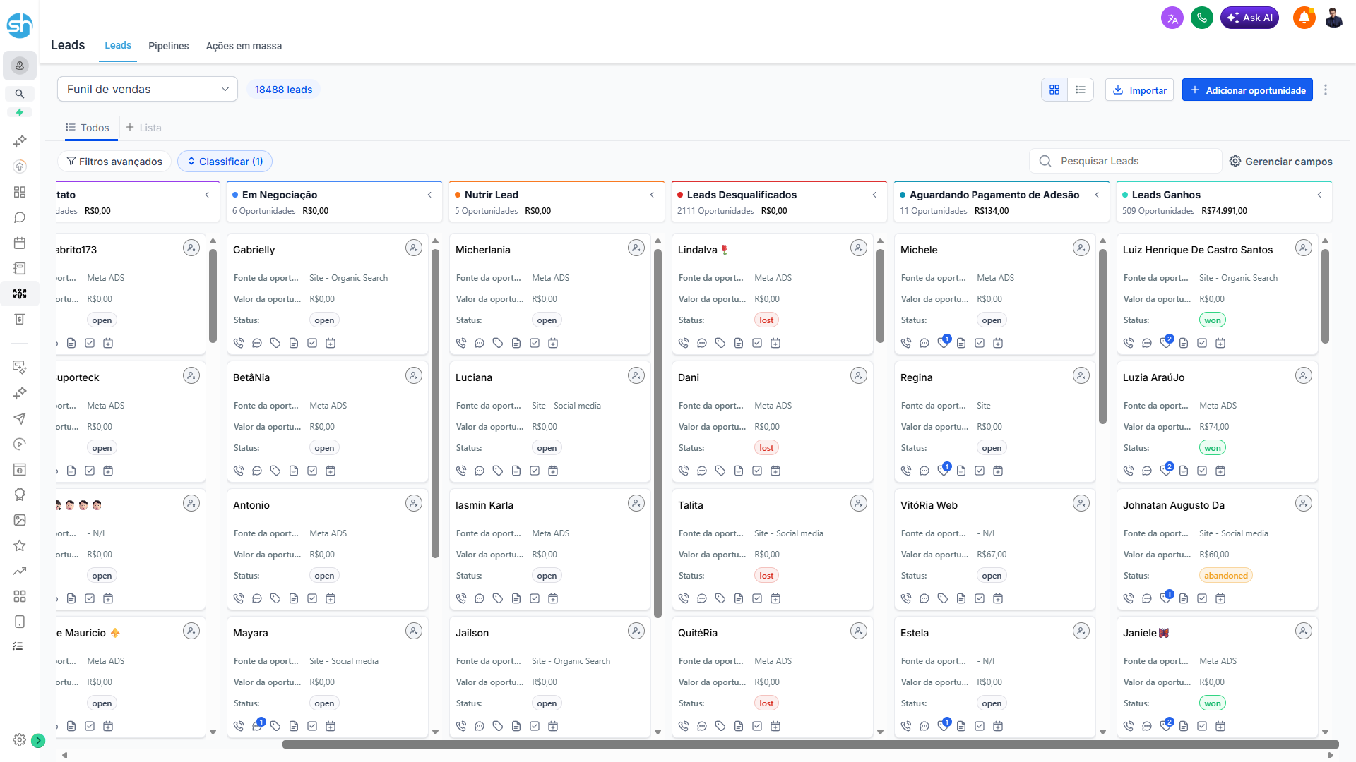 Elevate CRM Pipeline Dashboard