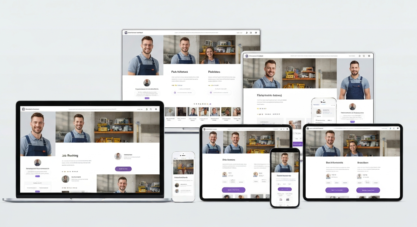 Website templates for UK trades mockup