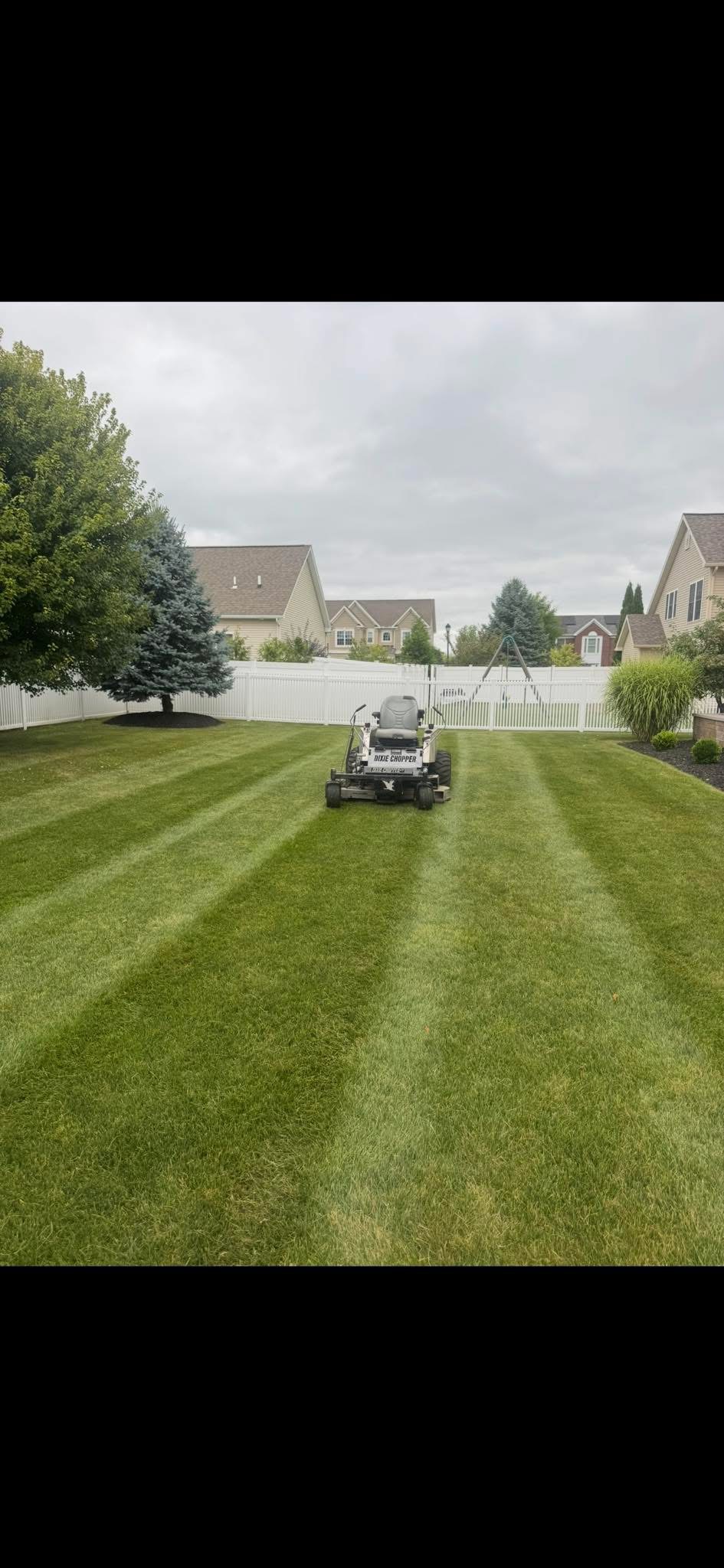Lawn care with mower