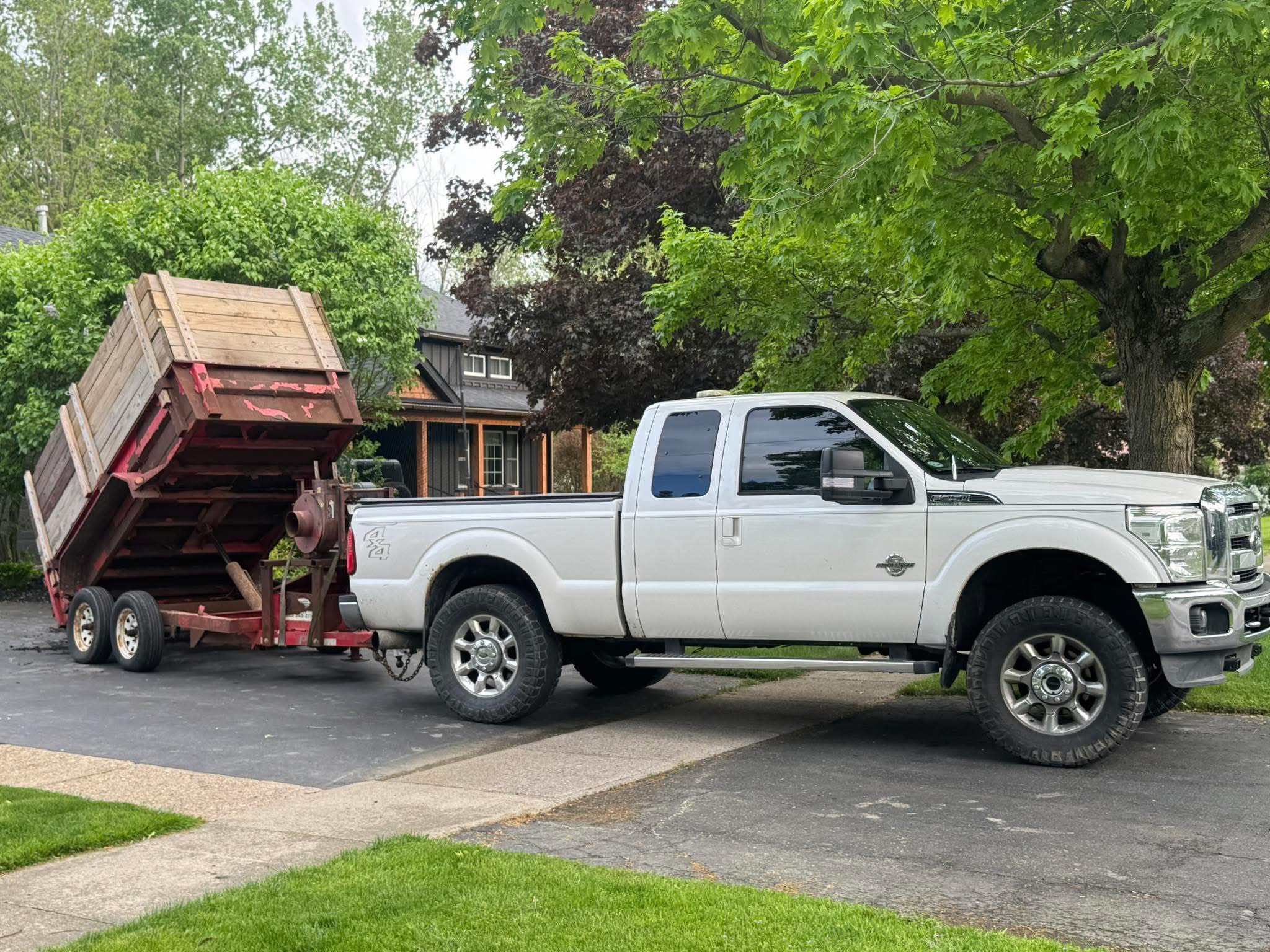 Work truck with trailer