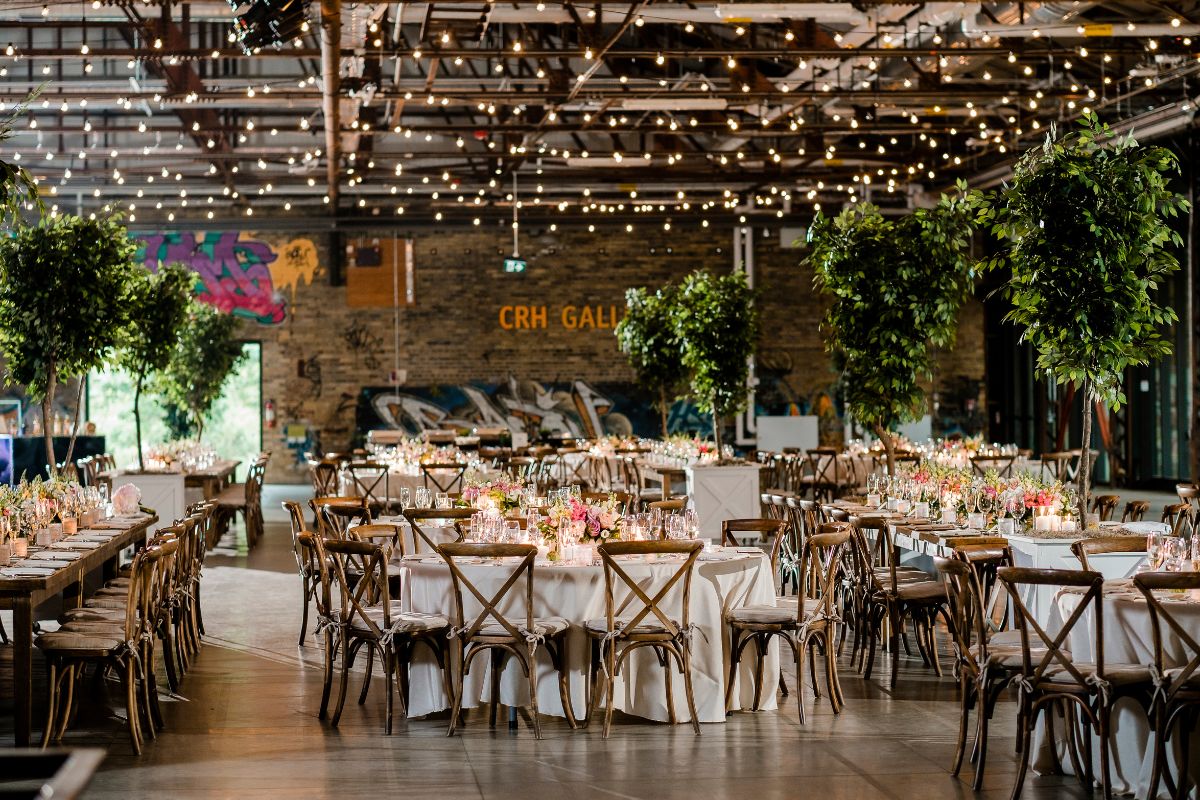 Evergreen Brick Works industrial wedding venue