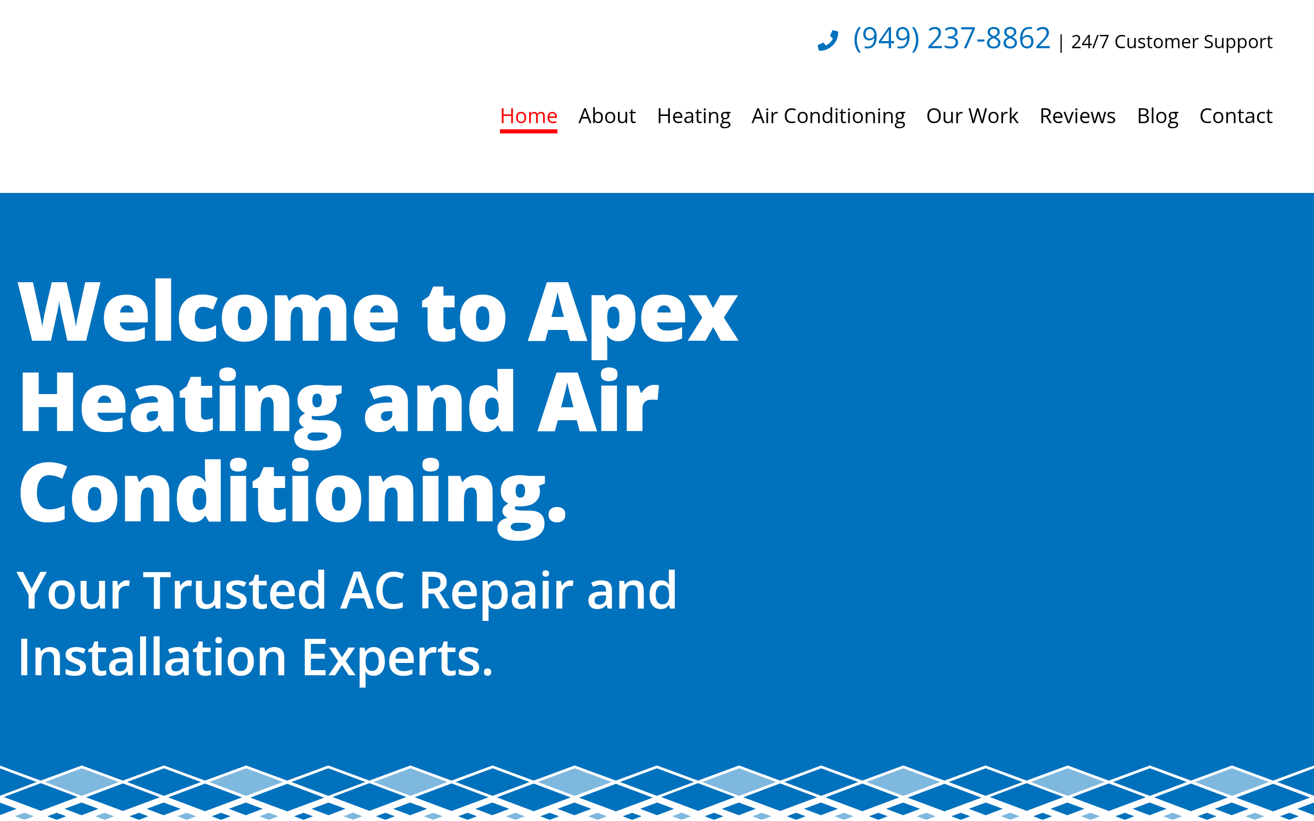 Apex HVAC Solutions high-converting website design on desktop monitor