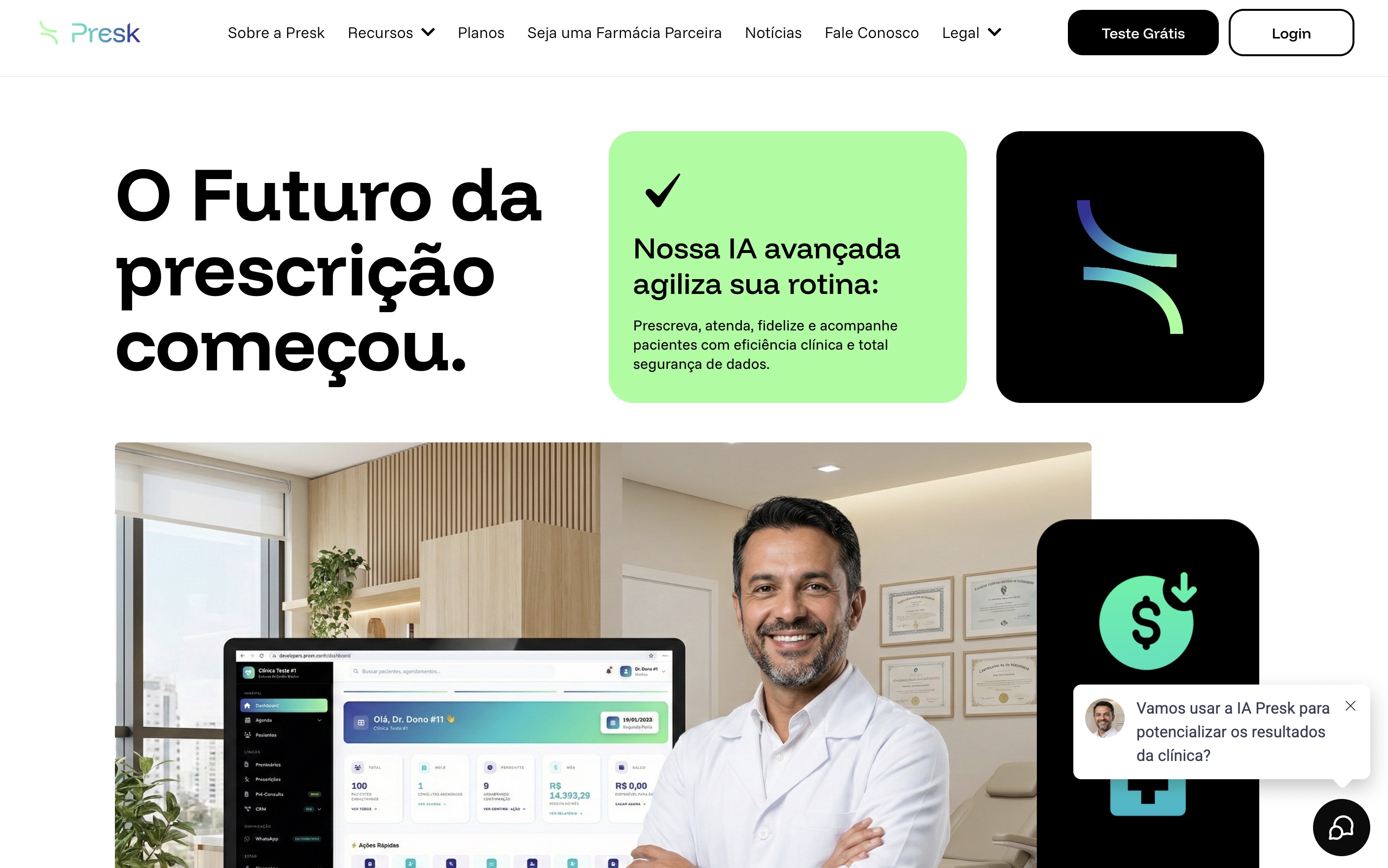 Presk — Site de Alta Conversão MKT Brazil