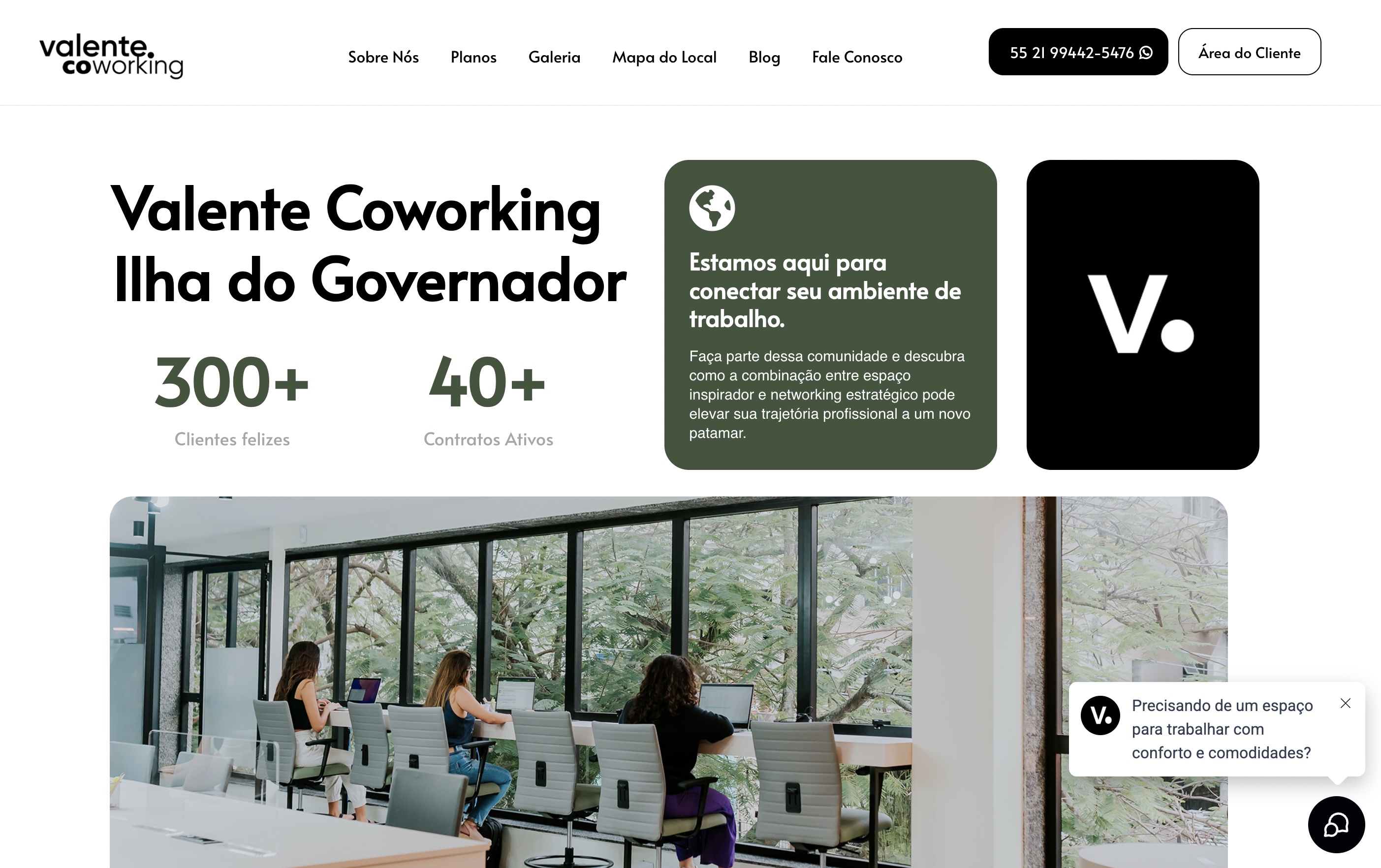 Valente Coworking — Site de Alta Conversão MKT Brazil