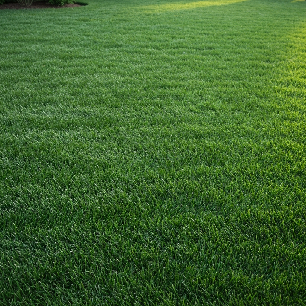 Thick, lush, dark green weed-free lawn