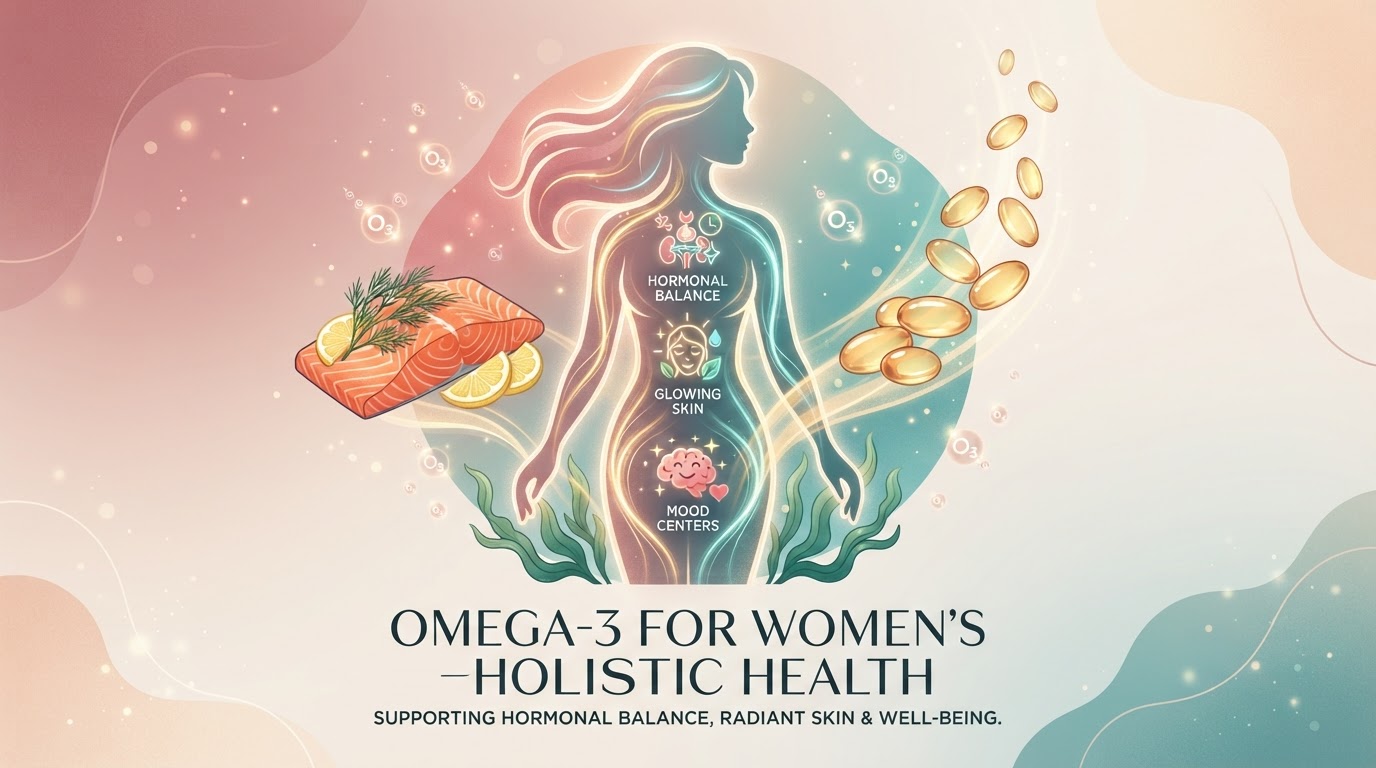 Omega 3 Benefits for Women: Hormonal Harmony, Skin Health & Mood Support