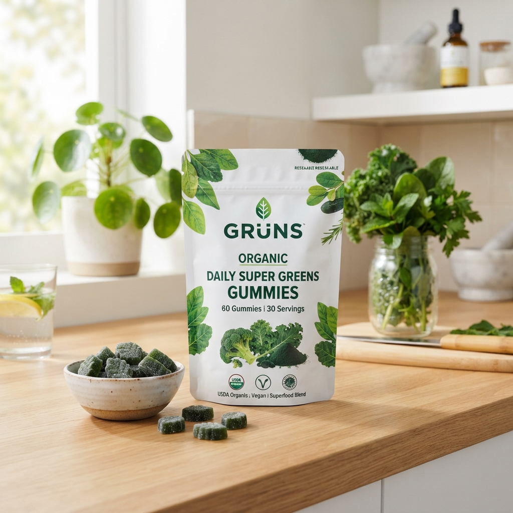 Grüns Daily Super Greens Gummies — Best for Beginners, Top Science-Backed Choice