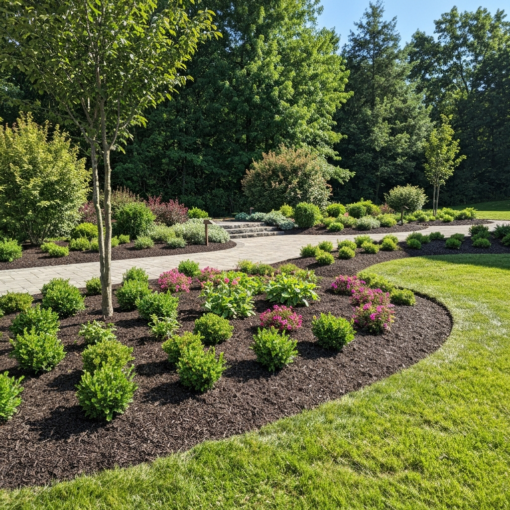 Beautifully designed front yard landscaping