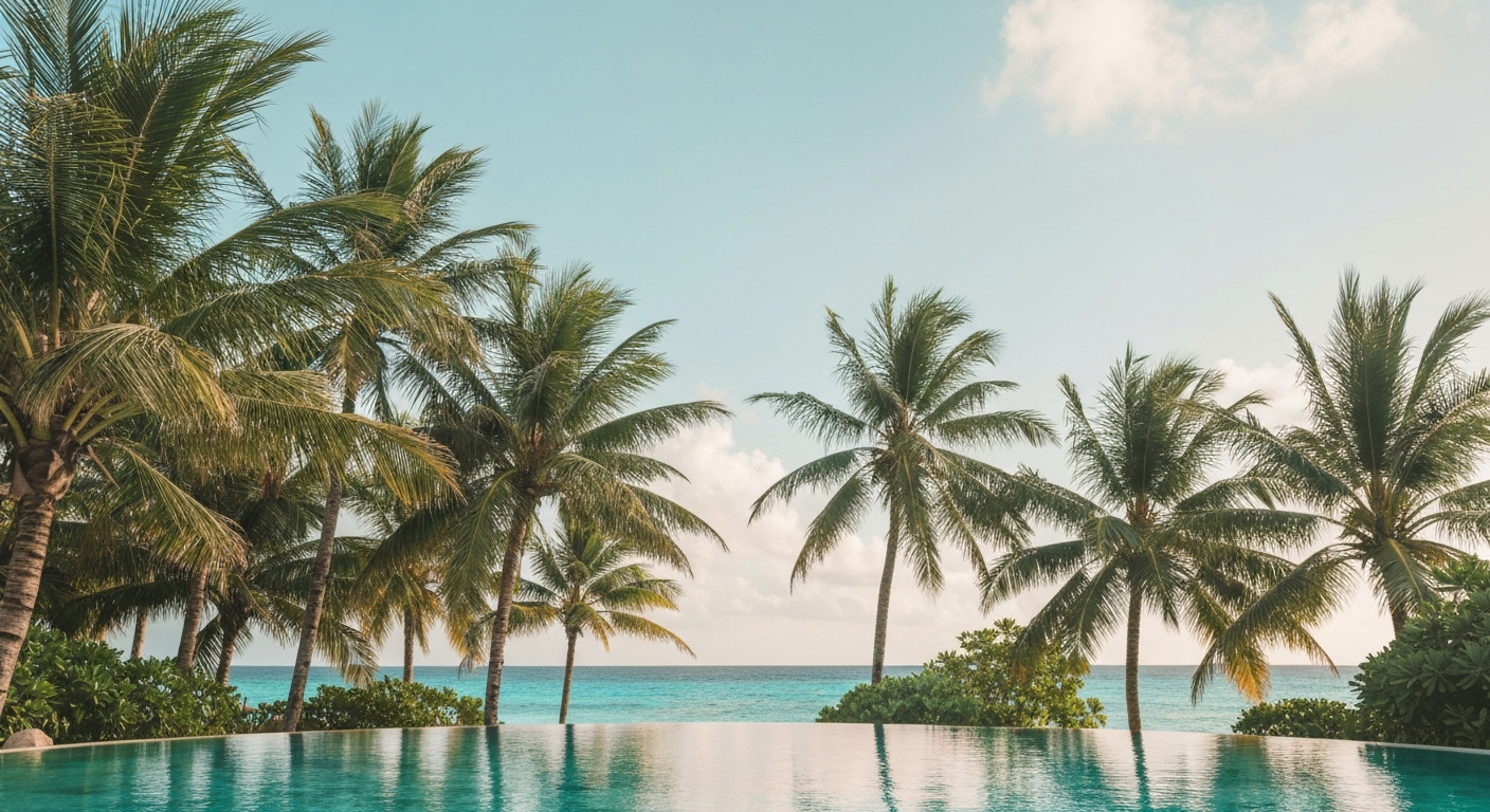 Tropical retreat setting