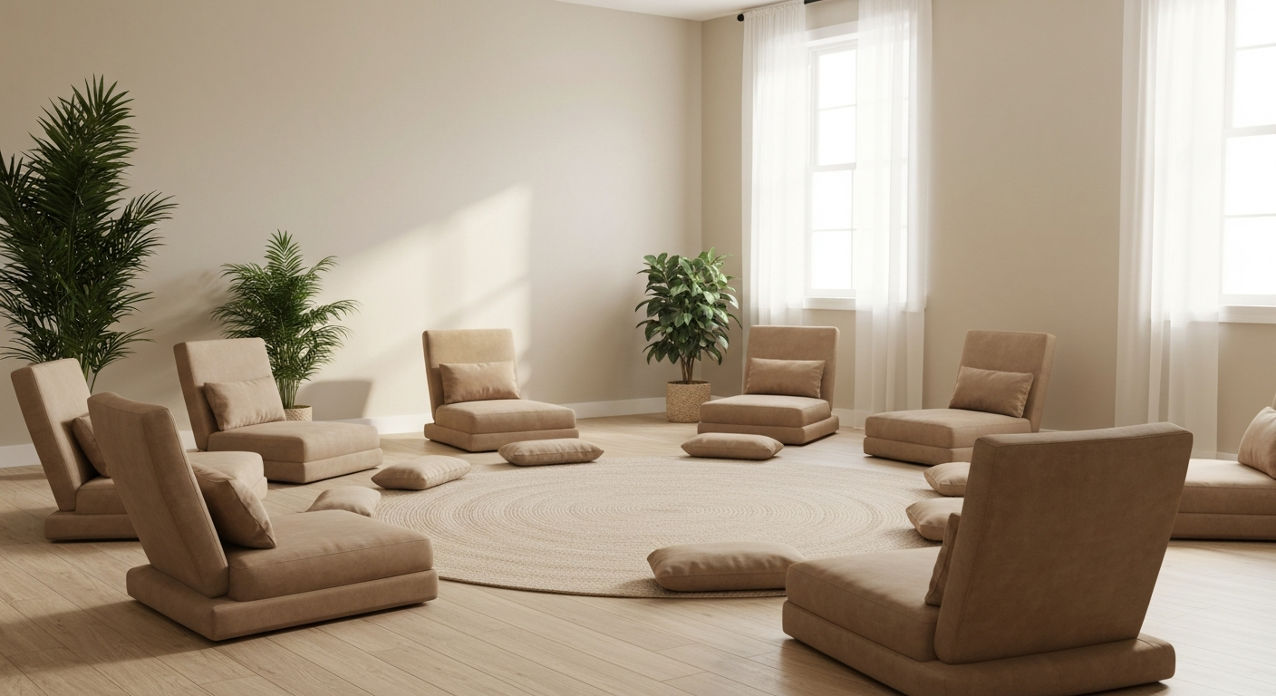 Serene meditation room