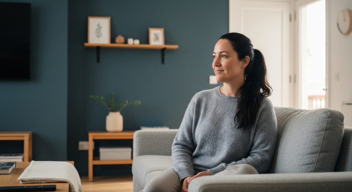 Person meditating peacefully