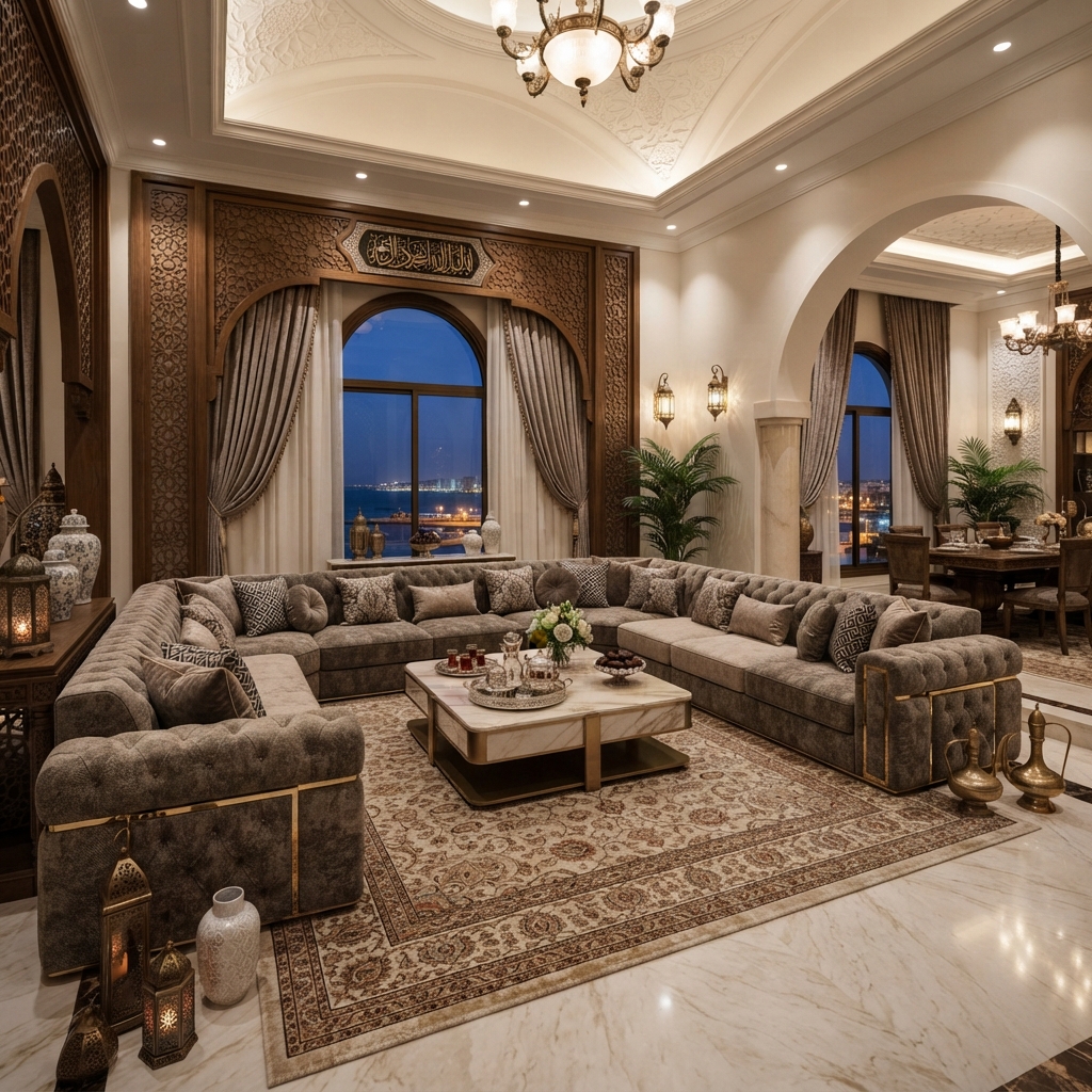 طقم كنب حرف U