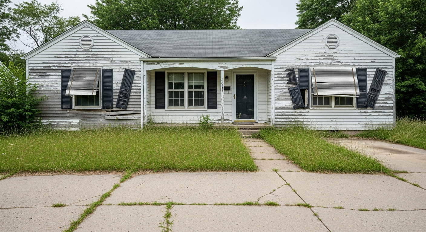 Distressed home before renovation