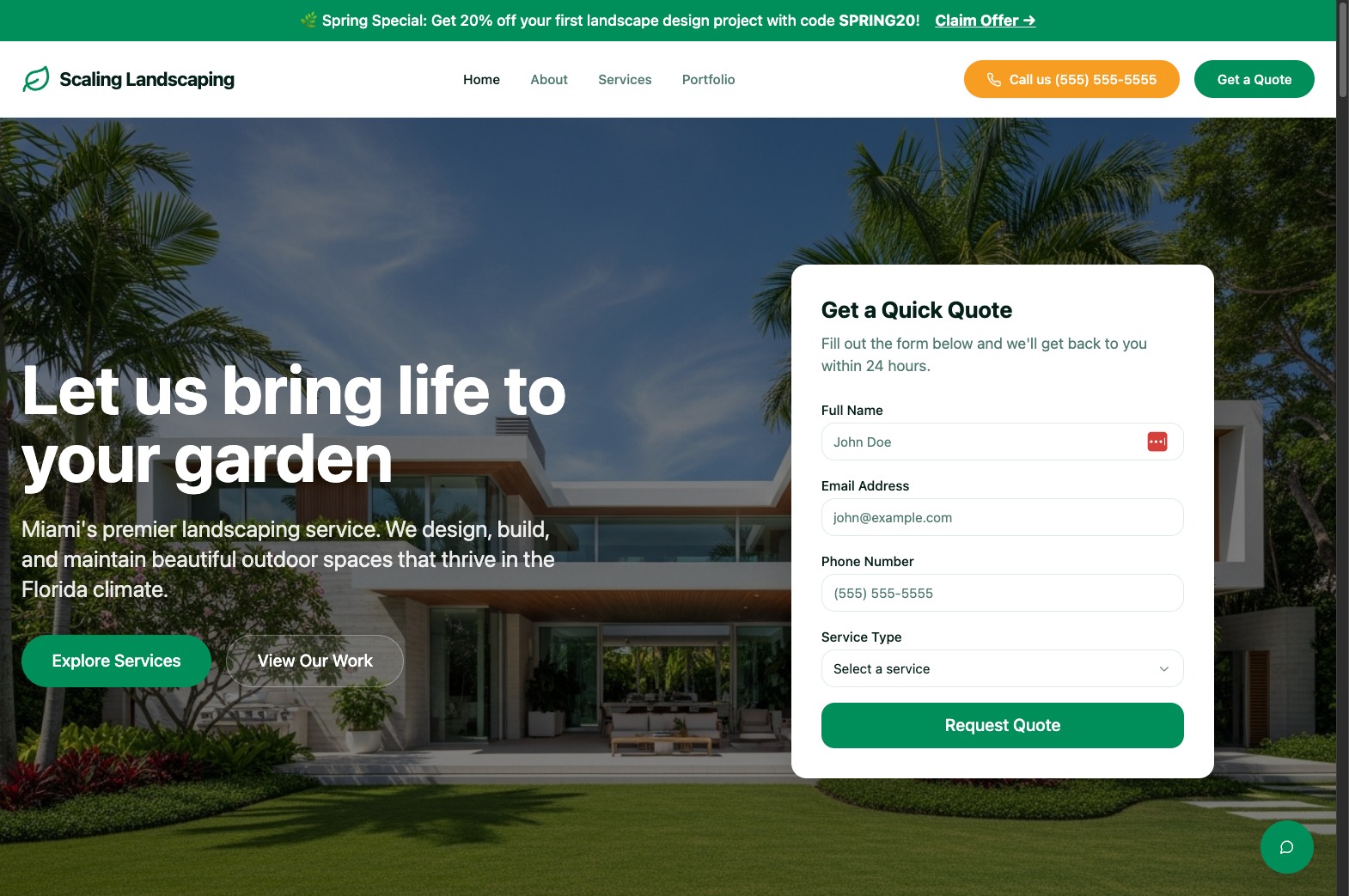 AI-powered website design for insurance agency