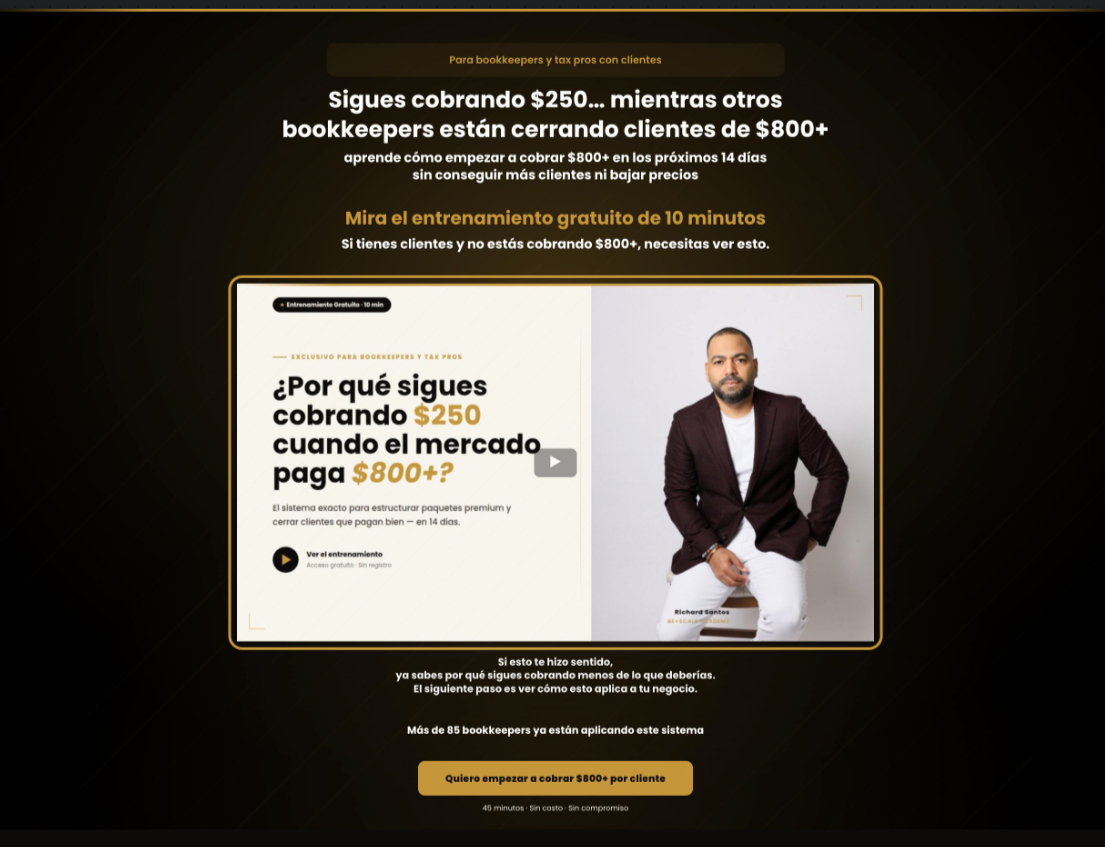 AI-powered website design for business consultant