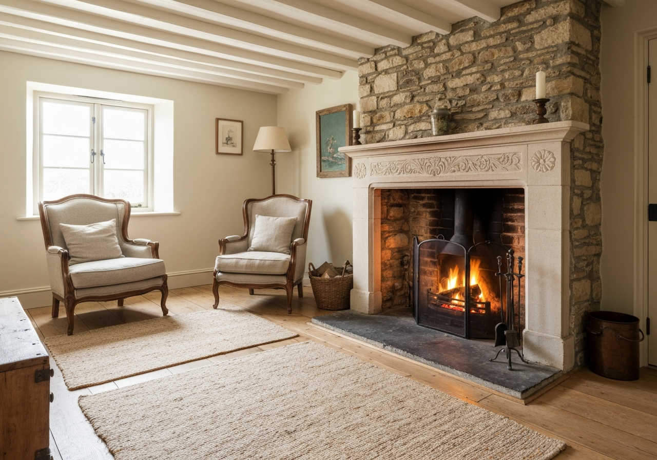 Cozy coastal home interior