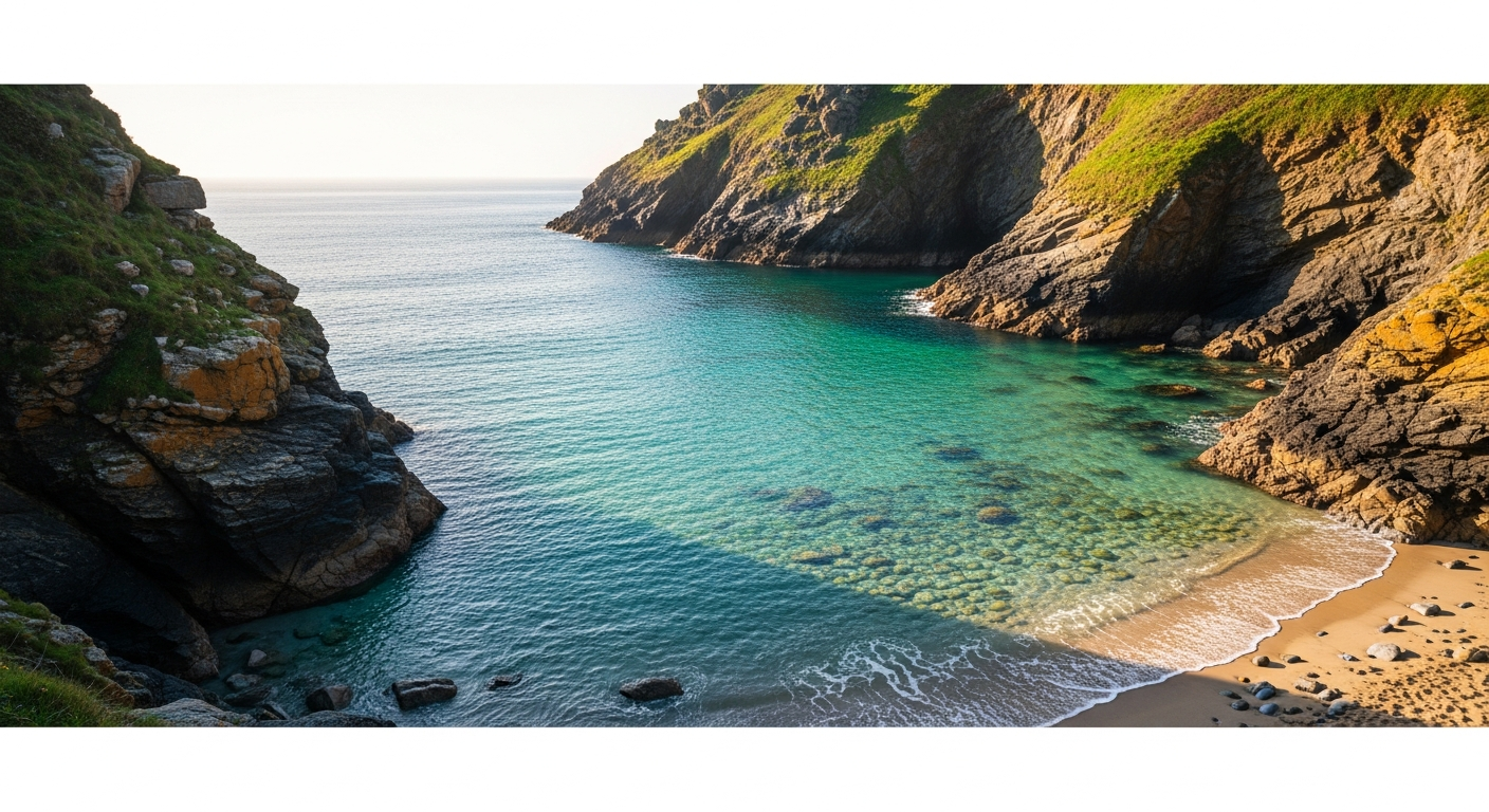 Beautiful hidden cove in Cornwall