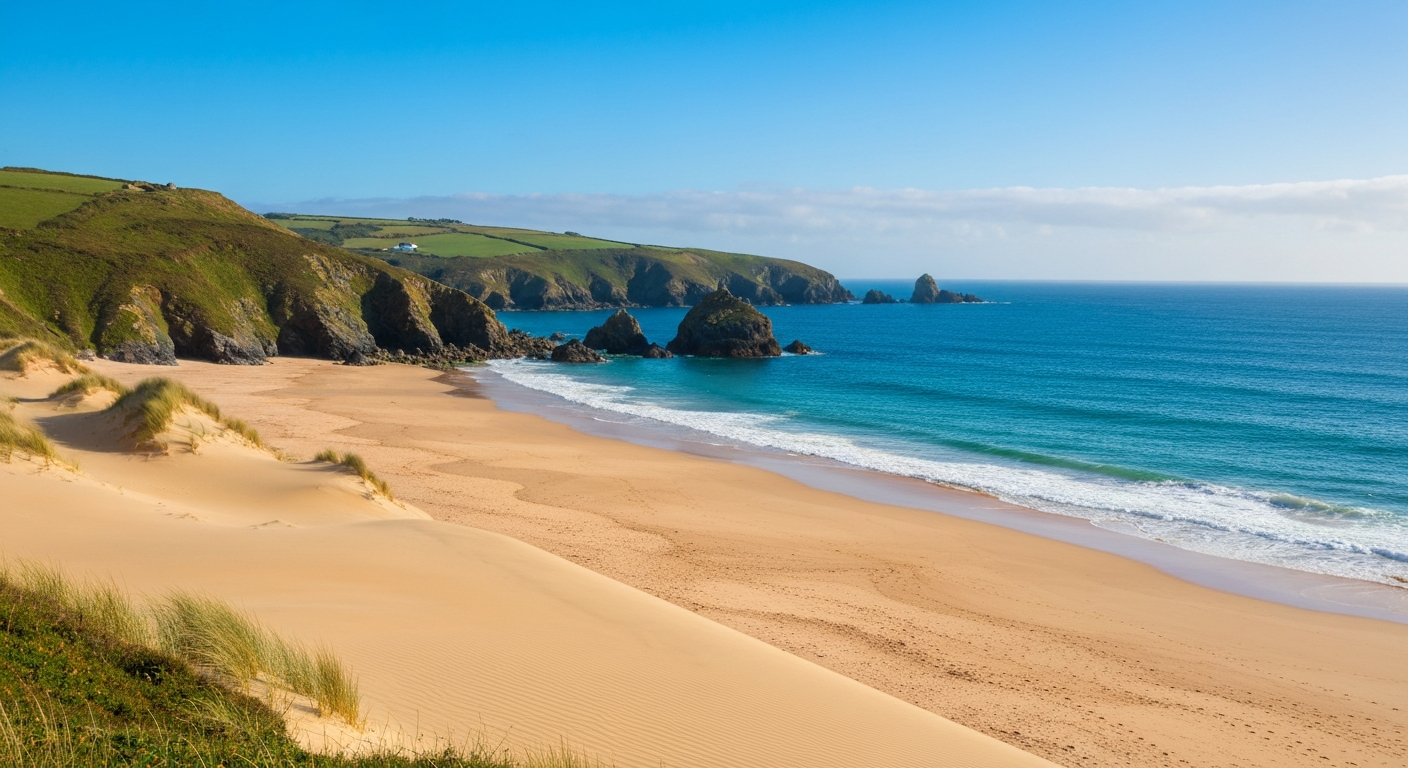 Holywell Bay Poldark filming location Cornwall