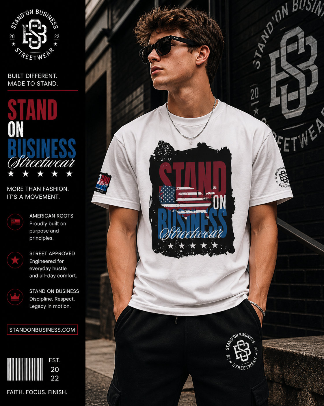 Stand'on Business American T-shirt