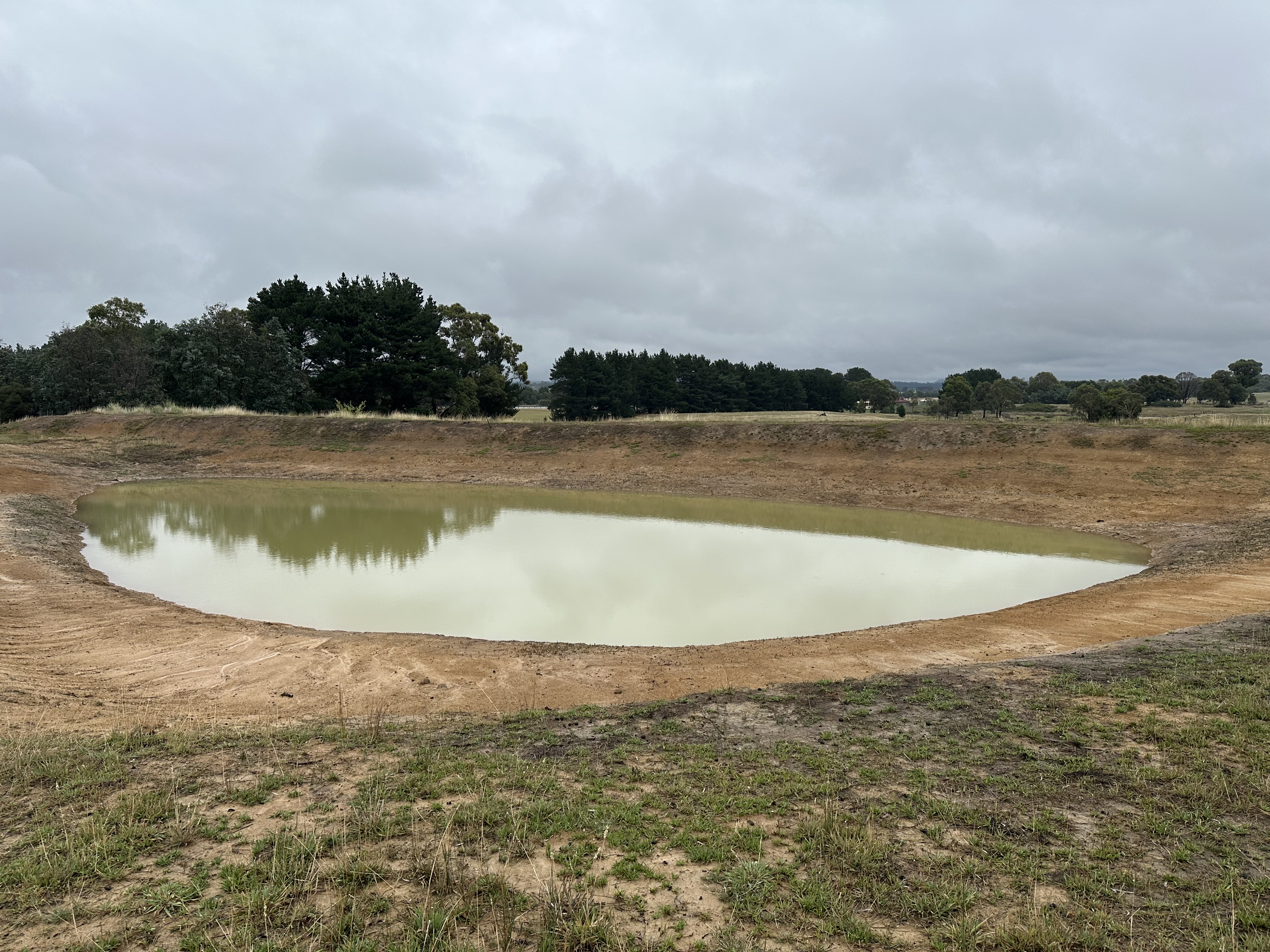 Clean restored dam after excavation