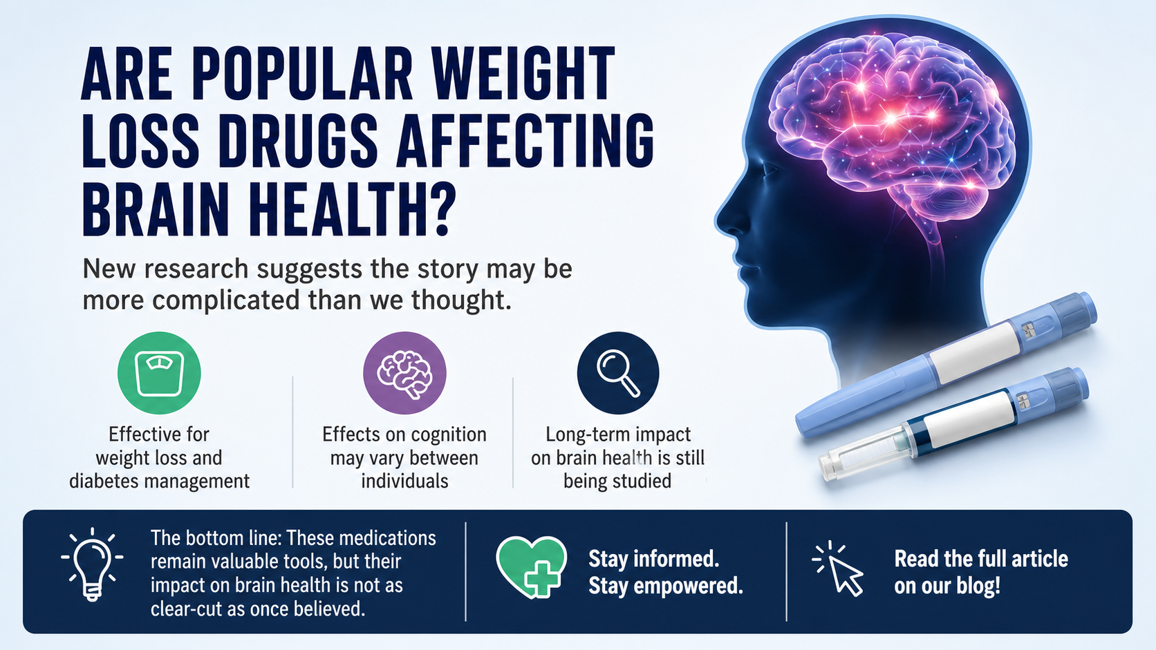 GLP-1 weight loss drugs like Ozempic and Wegovy and their potential effects on brain health