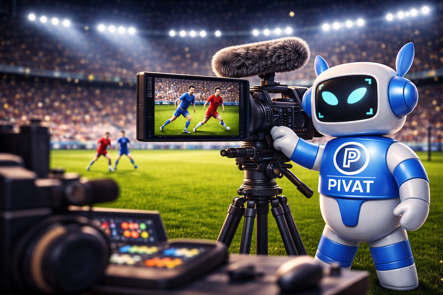 PIVAT Mascot filming sports