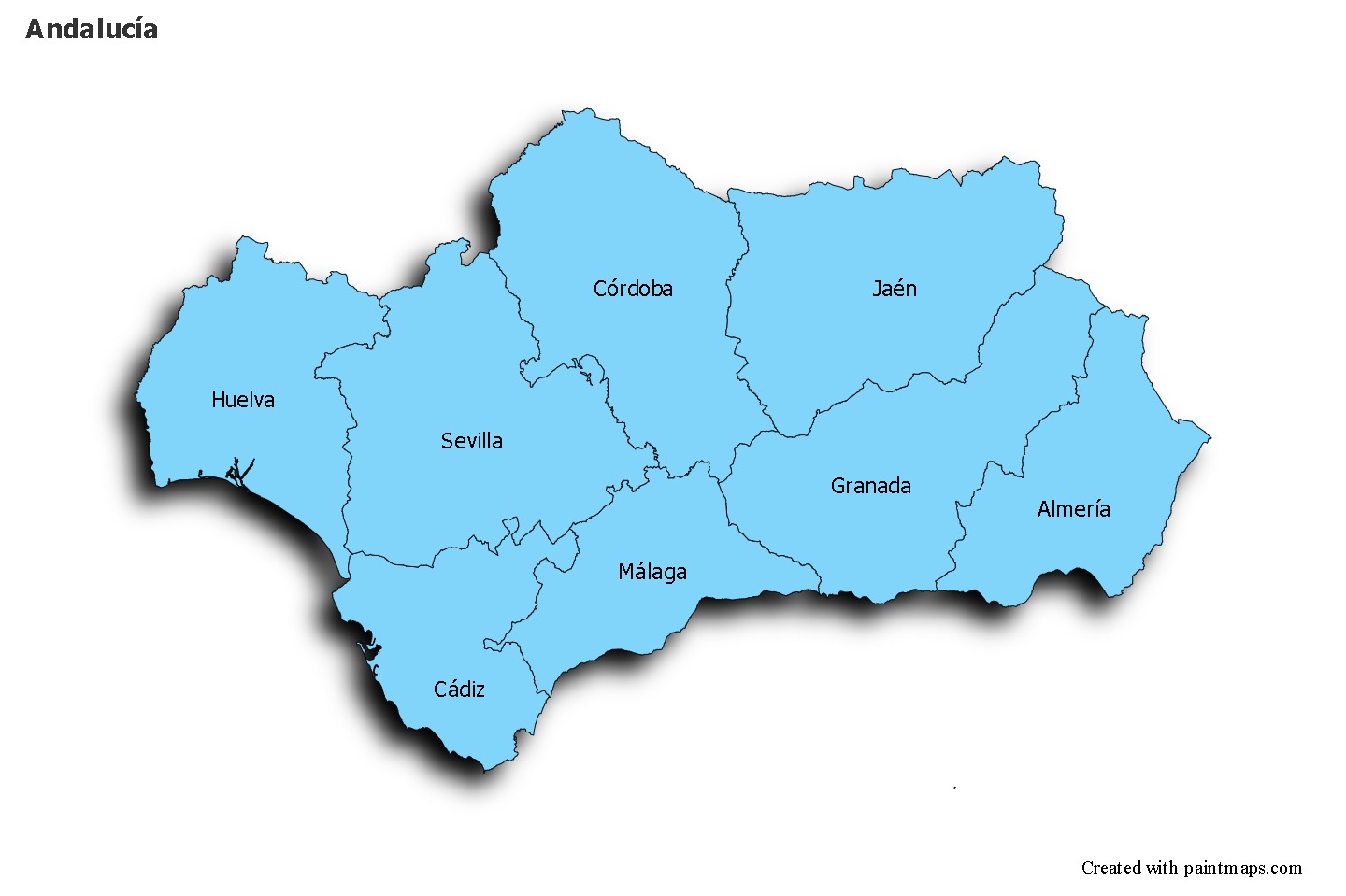 Mapa de Andalucía