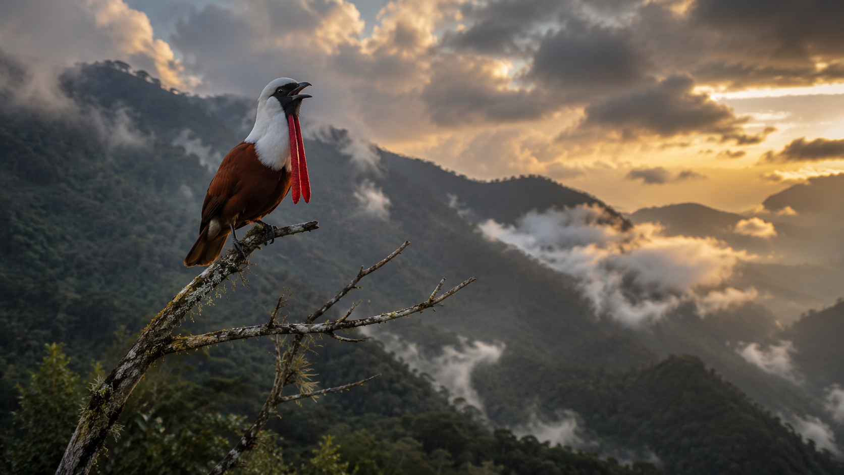 Three-Wattled Bellbird