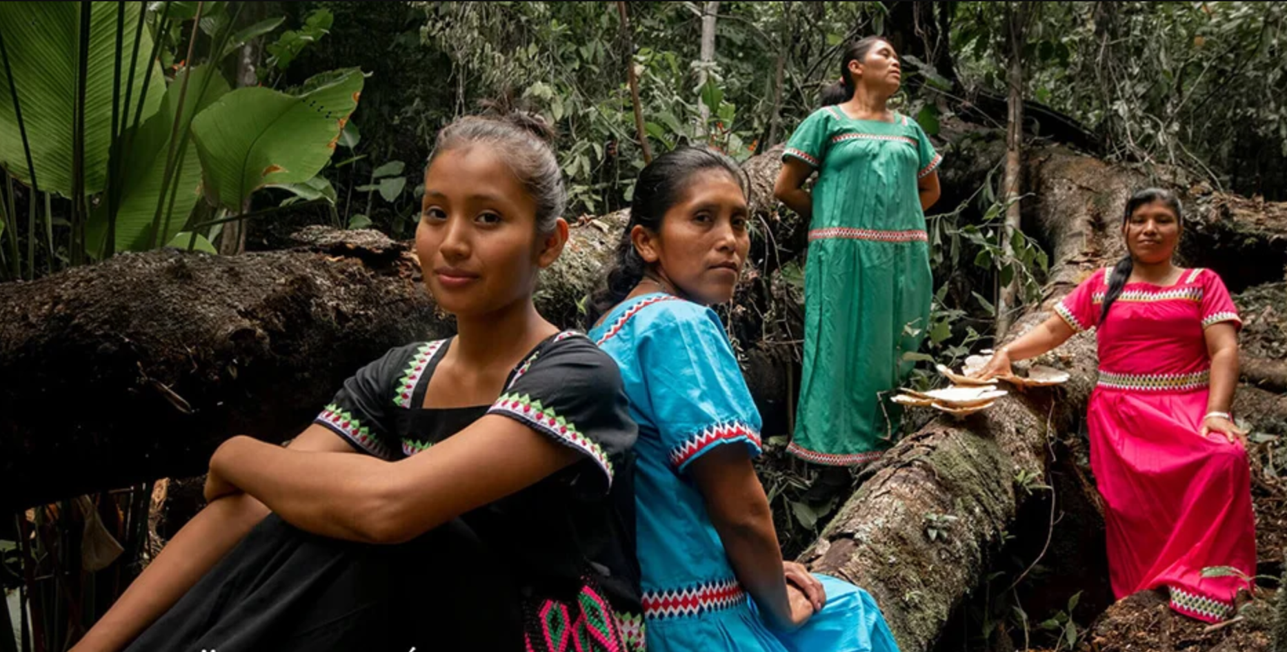 Ngäbe-Buglé girls in nagua dresses