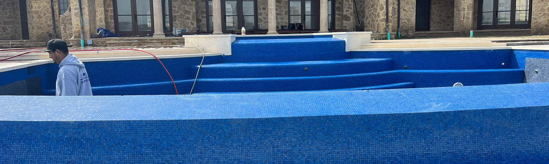 Pool construction and plastering process