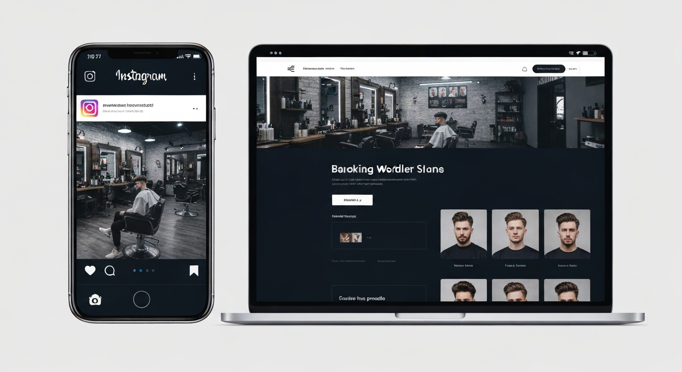 Website vs Instagram para Barberos en Estados Unidos & Puerto Rico