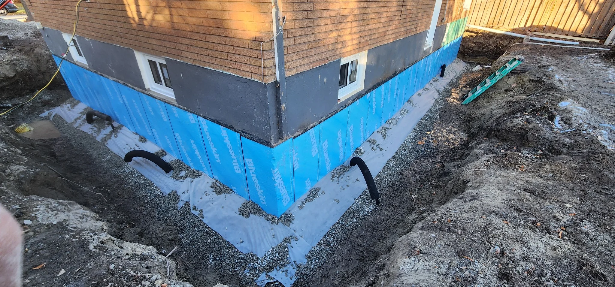 Waterproofing and weeping tile