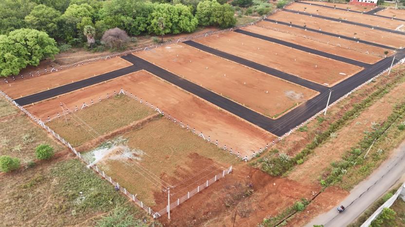 Aerial view of plots 1
