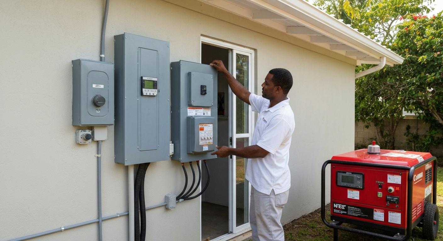 Guía de Transfer Switch para Generador a Propano