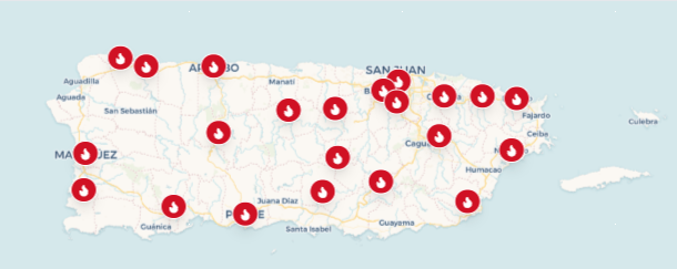 Mapa de Plantas Tropigas Puerto Rico