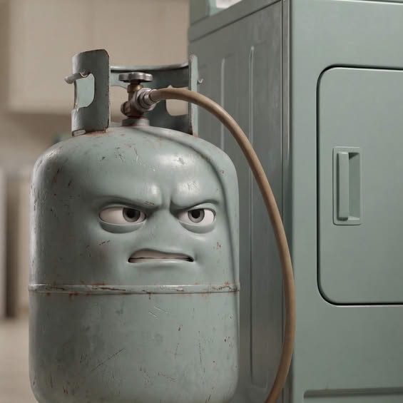 ¿Por qué no debes colocar un tanque de gas cerca de una secadora?